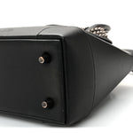 Grained Calfskin Spike Small Eloise Tote Black
