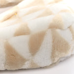 Shearling Symbole Mini Triangle Bag Ecru White