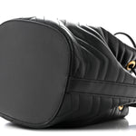 Calfskin Matelasse Sylvie Web GG Marmont Bucket Bag Black