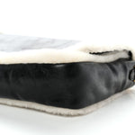 Lambskin Sheepskin Fur Large Baguette Black