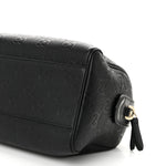 Calfskin GG Emblem Small Top Handle Bag Black