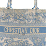 Canvas Embroidered Medium Dioriviera Toile De Jouy Book Tote Light Blue