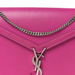 Smooth Calfskin Monogram Cassandra Clasp Bag Electric Fuchsia