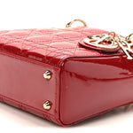 Patent Cannage Mini Lady Dior Red