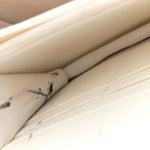 Lambskin Quilted Crystal Top Handle Rectangular Flap White