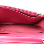 Patent Quilted Brilliant Wallet On Chain WOC Coral