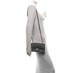 Lambskin Quilted Mini Rectangular Flap Black