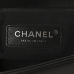 Calfskin Painted Chevron Embossed Medium Boy Flap Black