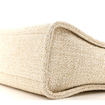 Lurex Boucle Mini Deauville Tote White
