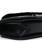 Orylag Rabbit Fur Calfskin Small Boy Flap Black