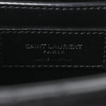 Lambskin Quilted Monogram June Box Bag  Black