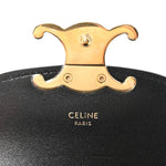 Patent Calfskin Triomphe Mini Besace Clea Black