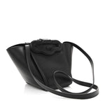 Silky Calfskin Mini Rider's Top Handle Bag Black