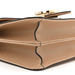 Dollar Calfskin Small Interlocking G Shoulder Bag Camelia