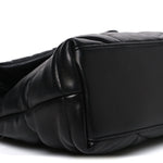 Lambskin Quilted Small Loulou Puffer Monogram Chain Satchel Black