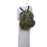 Nylon Large Rucksack Backpack  Canvas Green
