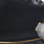 Canvas Studded Small Logo Tote Bag Black