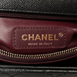 Caviar Quilted Small Coco Handle Flap Black