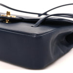 Shiny Caviar Preppy Coco Small Flap Navy
