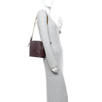 Lambskin Carre Quilted Cassandre Small Bucket Bag Hot Wine