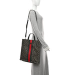 GG Supreme Monogram Caleido Web Vertical Tote Black