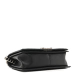 Lambskin Quilted Medium Boy Flap Black