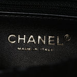 Tweed Quilted Mini Square Flap Black