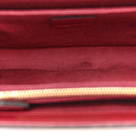Crepe Wool Silk GG Monogram Go Small Shoulder Bag Rosso Ancora