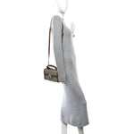 GG Supreme Monogram Small Padlock Top Handle Shoulder Bag Beige Ebony Dark Brown