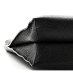 Pebbled Calfskin Small Alix Padlock Zip Hobo Bag Black
