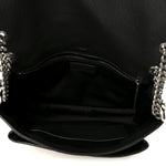 Grained Lambskin Monogram Large Niki Chain Satchel Black