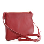 Lambskin Large Trio Crossbody Bag Red