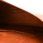 Box Calfskin Medium Bobby Flap Dark Tan