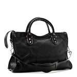 Chevre Gold Metallic Edge Hardware City Black