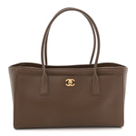 Calfskin Archetype Small Shopping Tote Brown