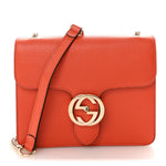 Dollar Calfskin Small Interlocking G Shoulder Bag Sun Orange