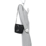 Canvas Deauville Drawstring Bucket Bag Black