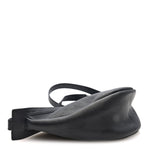 Grained Calfskin Small Slouchy Banana Bag Black