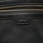 Calfskin Crocodile Embossed Greca Goddess Tote Bag Black