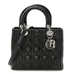 Lambskin Cannage Medium Lady Dior Black