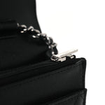 Caviar Quilted Crystal Star Wallet On Chain Black