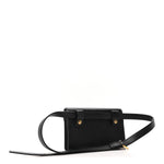 Grained Calfskin Saddle Belt Bag Black