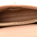 Caviar Lizard Quilted Small Coco Handle Flap Beige