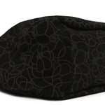Suede Camellia Hobo Bag Black