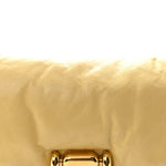 Paper Calfskin Puffy Flap Butter Brass