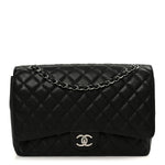 Caviar Quilted Maxi Double Flap Black