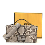 Snakeskin Baguette Soft Trunk White Camelia
