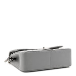 Caviar Quilted Jumbo Double Flap Grey