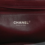 Shiny Sheepskin Chevron Quilted Collar and Tie Flap Black