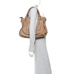 Calfskin Large Marcie Satchel Nut